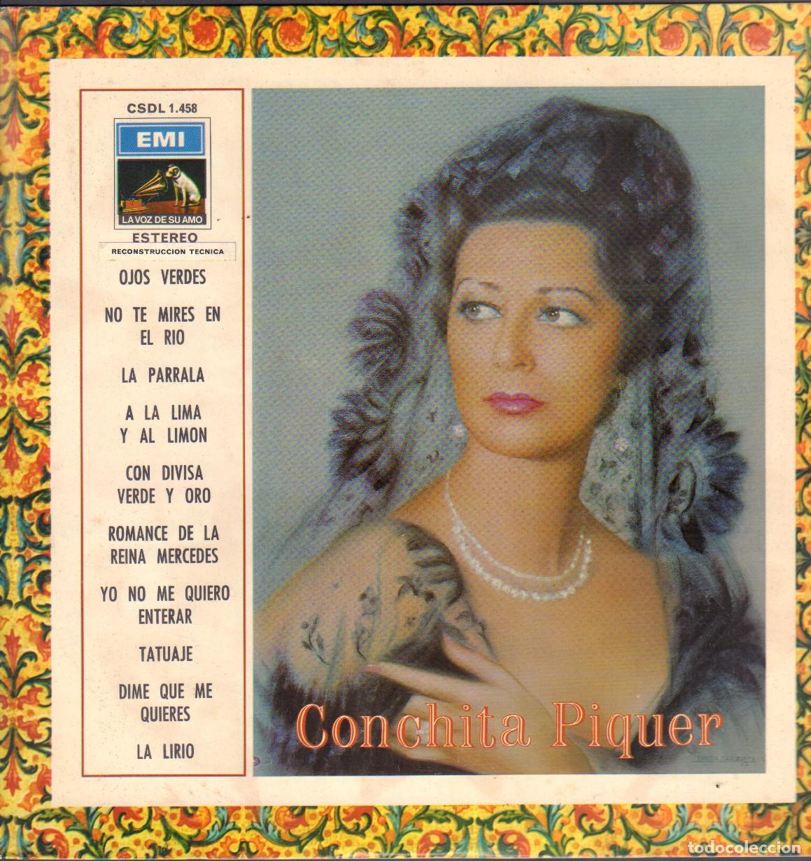 Discos de vinilo: CONCHITA PIQUER - OJOS VERDES, LA PARRALA, TATUAJE, LA LIRIO.../ LP EMI 1968 RF-26815