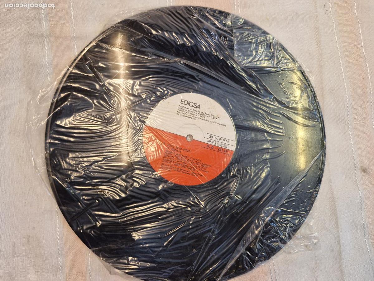 Discos de vinilo: SINGLE. TOTS SOM POPS.LA TRINCA. MARIETA.AQUESTA TIERRA ES LA NOSTRA TERRA.