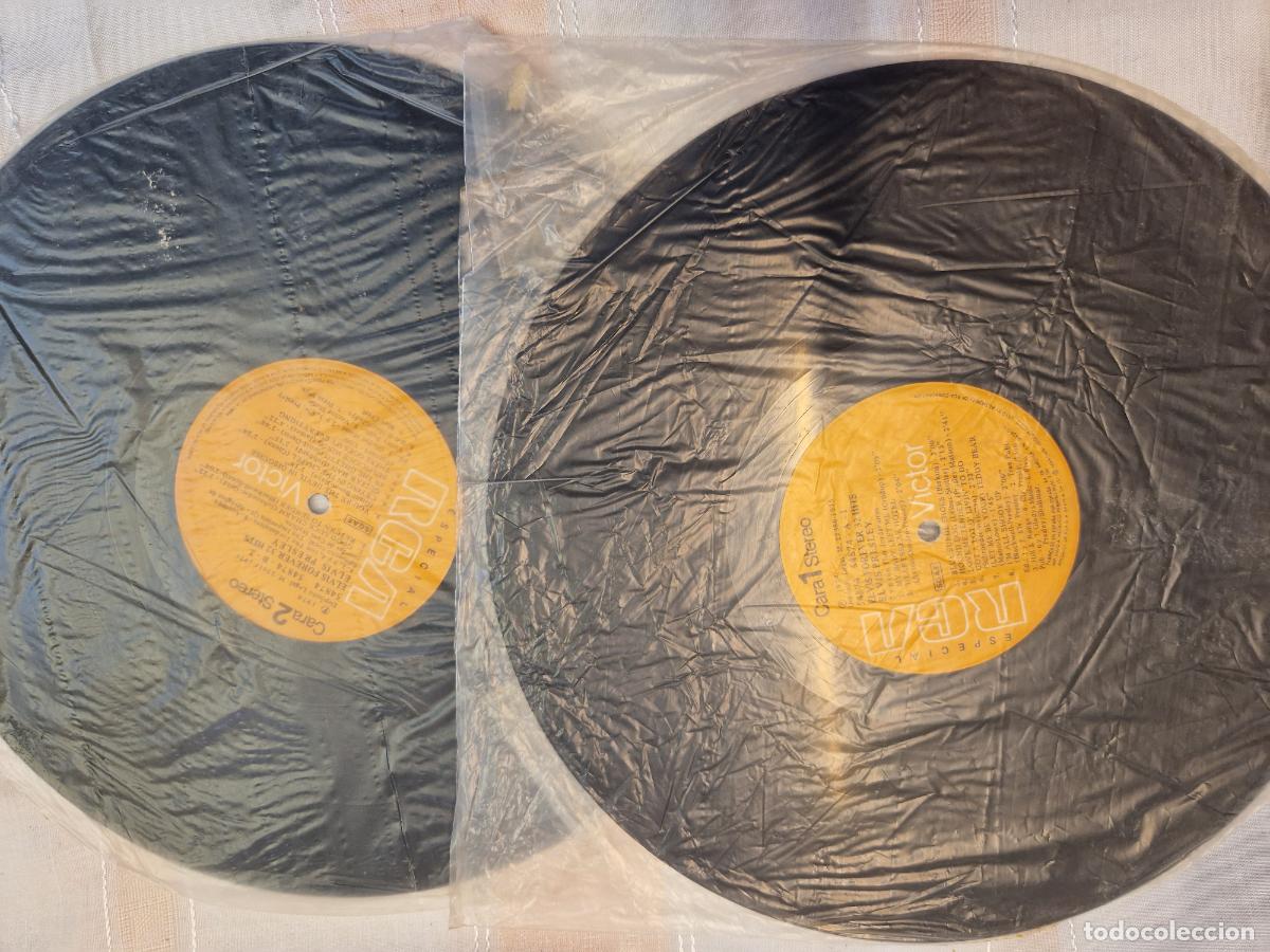 Discos de vinilo: SINGLE. ELVIS FOREVER 32 HITS. EL VIS PRESEY. ARE YOU LONESOME TONGHITI.