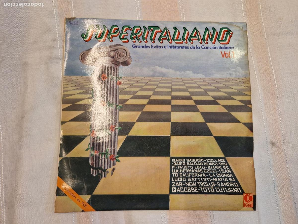 Discos de vinilo: SINGLE. SUPER ITALIANO. GRANDESEXITOS E INTERPRETES DE LA CANCION ITALIANA. CLAUDIO BAGLIONI.
