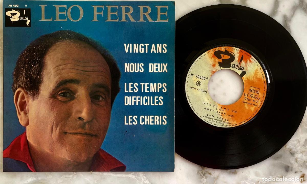 Discos de vinilo: LEO FERRE. VINGT ANS + 3 TEMAS. EP ORIGINAL FRANCIA