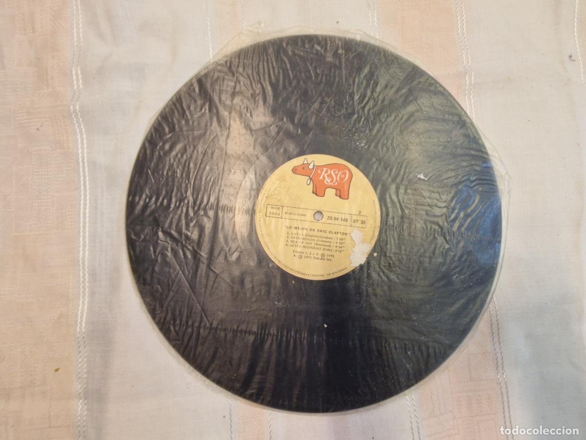 Discos de vinilo: SINGLE. LO MEJJOR DE ERIC CLAPTON. LAYLA. CROSSROADS.
