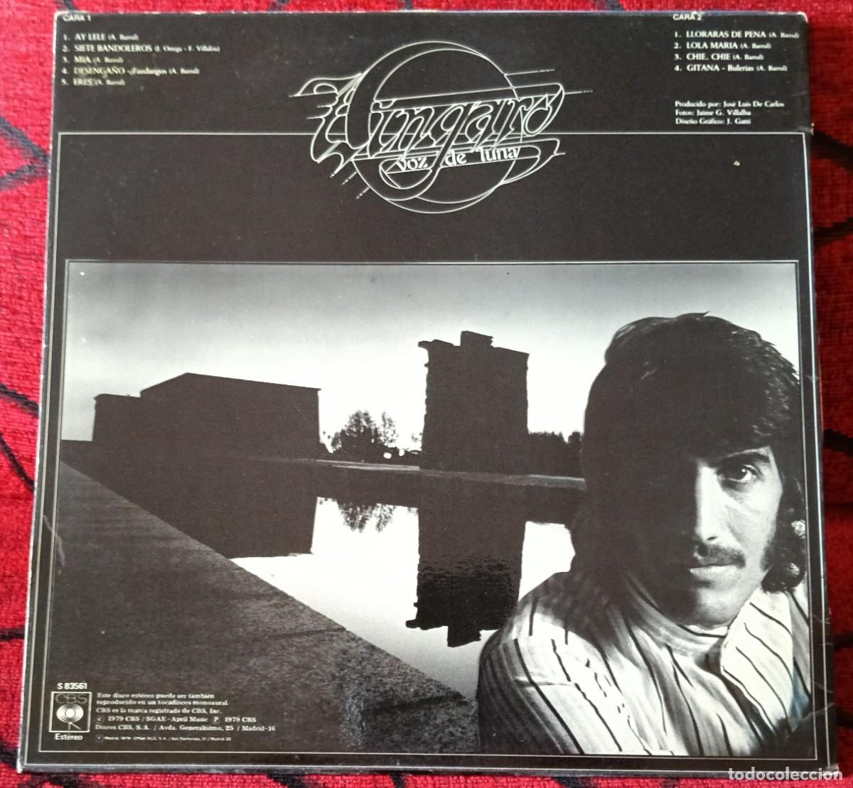 Discos de vinilo: ZINGARO ** Voz de Luna ** VINILO LP 1979 - Foto 2