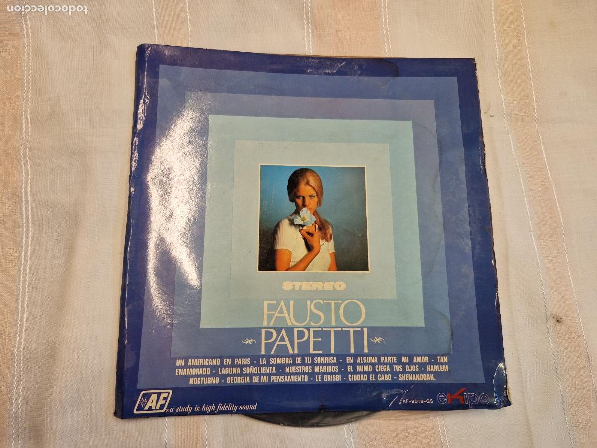 Discos de vinilo: SINGLE. FAUSTO PAPETTI. UN AMERICANO EN PARIS. LA SOMBRA DE TU SONRISA.