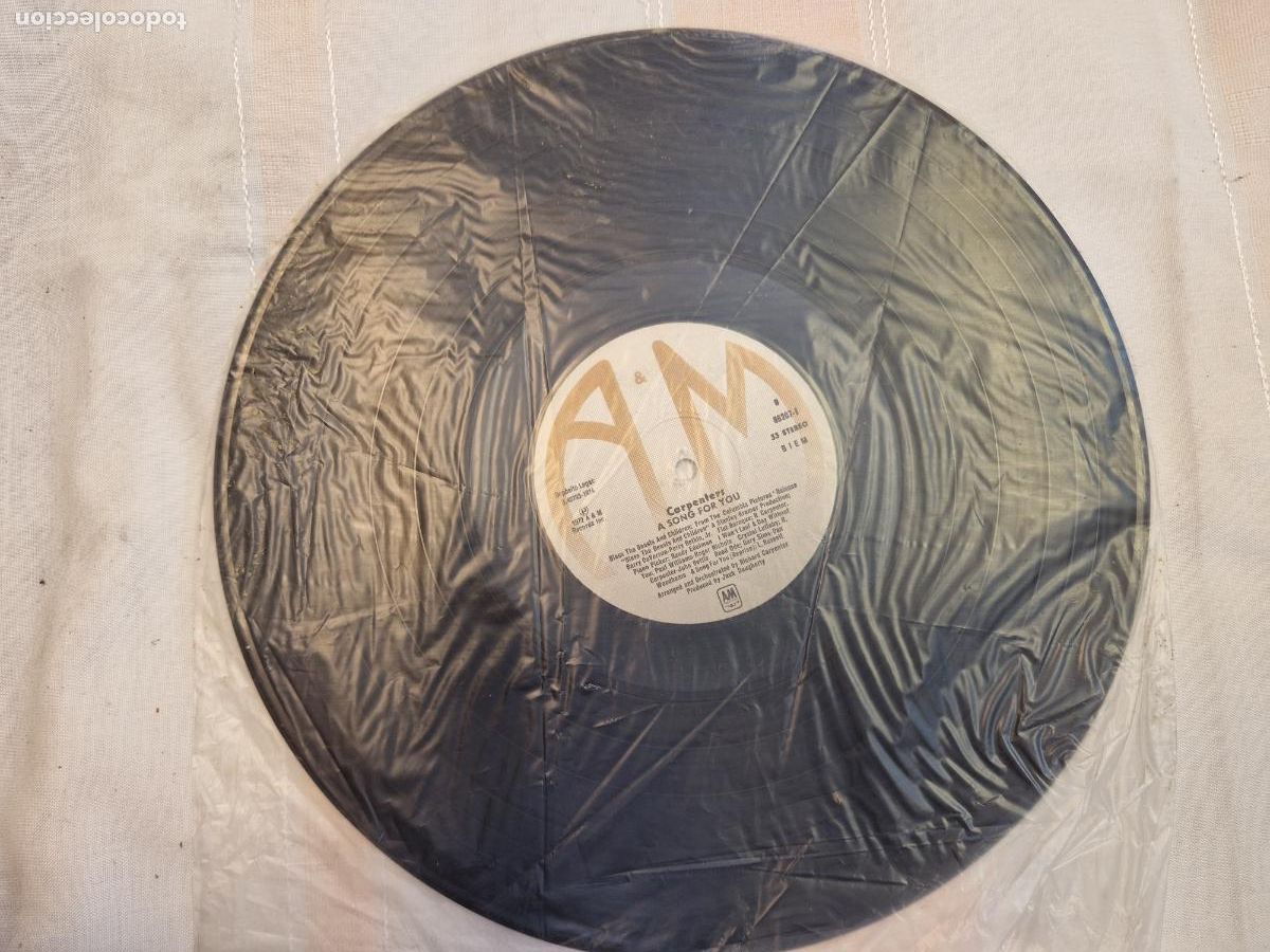 Discos de vinilo: SINGLE. CARPENTERS. A SONG FOR YOU.