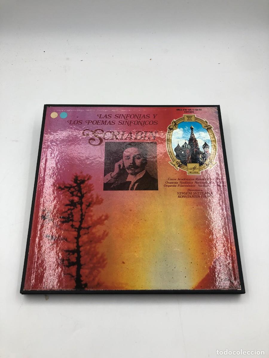 Discos de vinilo: SCRIABIN LAS SINFONIAS Y POEMAS SINFONICOS - SVETLANOV - CAJA 4 VINILOS LP + LIBRETO - MELODIA 1978