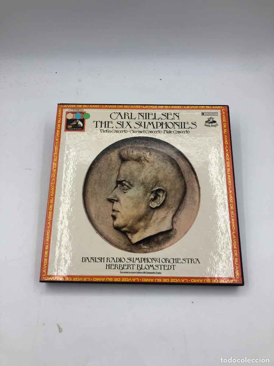Discos de vinilo: CARL NIELSEN THE SIX SYMPHONIES - BLOMSTEDT - CAJA 8 LP + LIBRO - EMI SERIE ANGEL CUADRAFONICO 1975