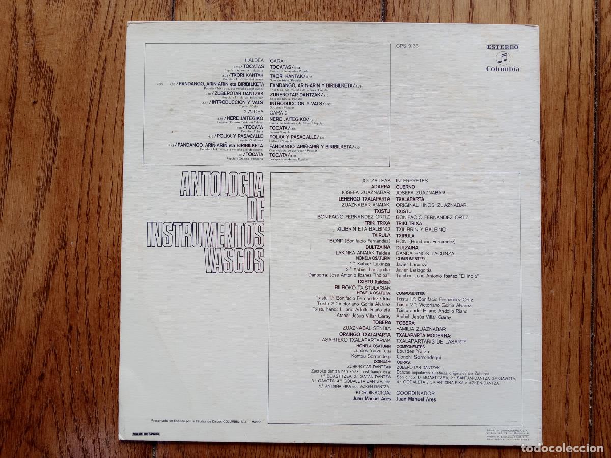 Discos de vinilo: Antolog&iacute;a de instrumentos vascos - Foto 2
