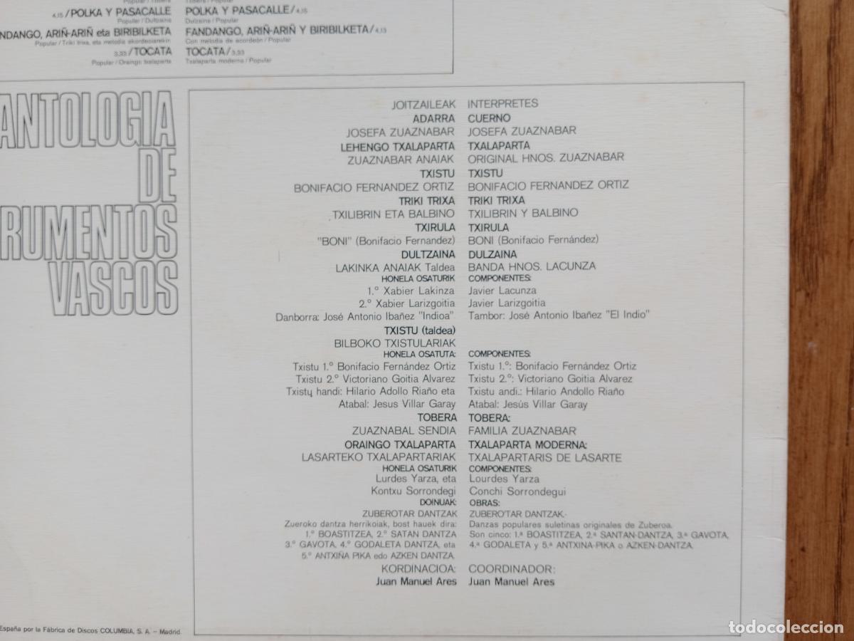 Discos de vinilo: Antolog&iacute;a de instrumentos vascos - Foto 4