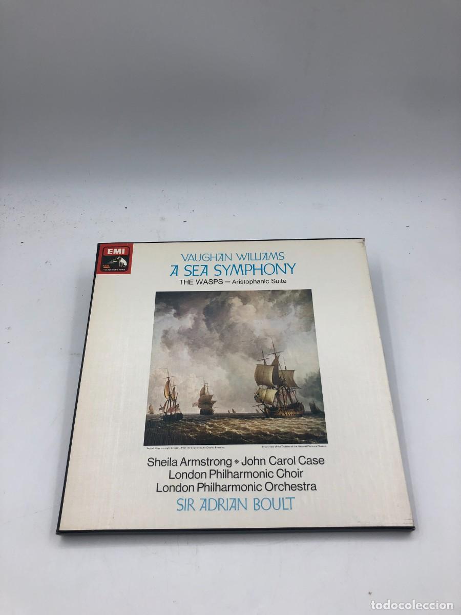 Discos de vinilo: VAUGHAN WILLIAMS A SEA SYMPHONY - SIR ADRIAN BOULT - CAJA 2 LP + LIBRO - HMV EMI UK SLS 780 ASD 1968