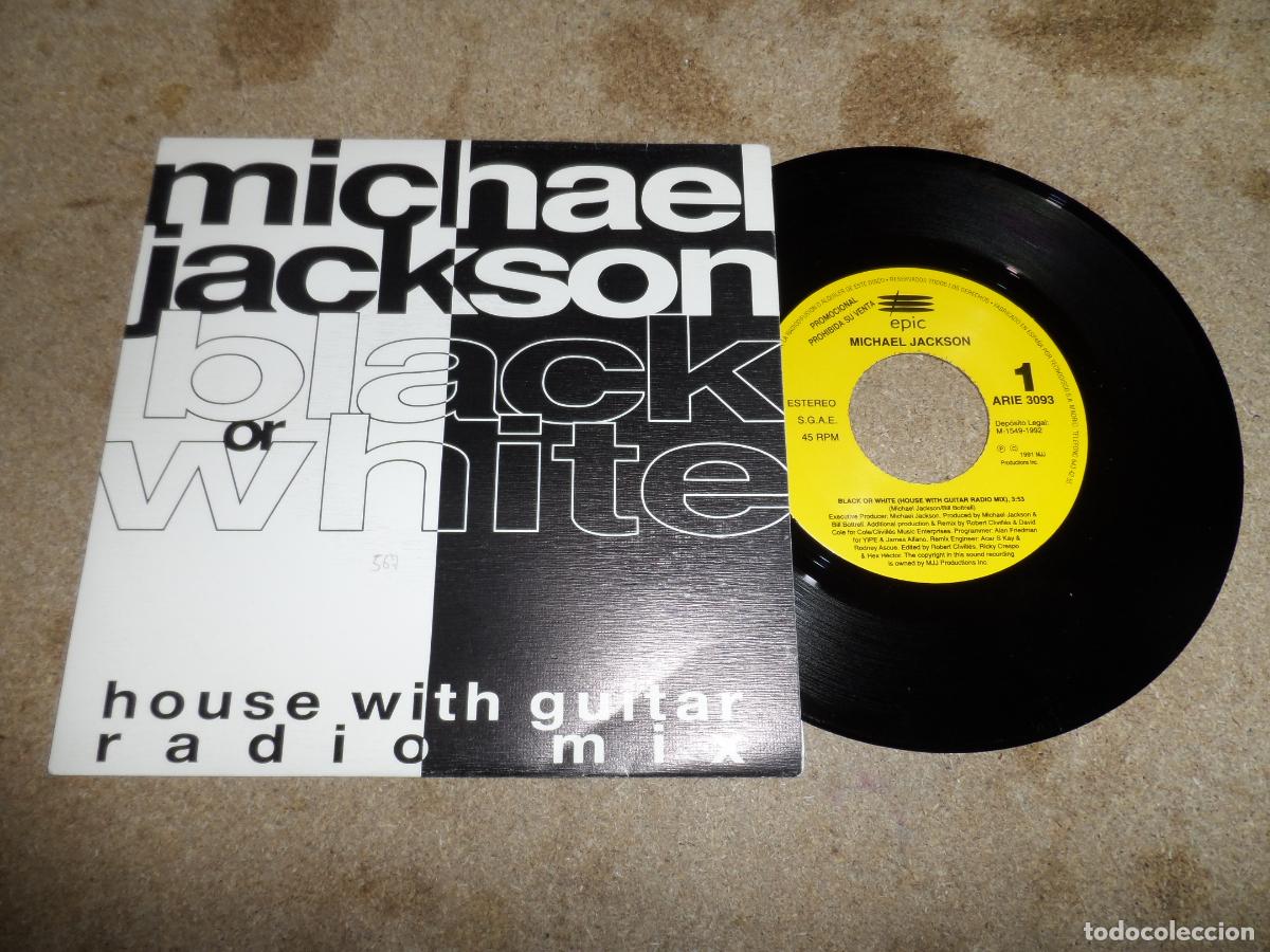 Discos de vinilo: Michael Jackson &ndash; Black Or White (House With Guitar Radio Mix) (SPAIN 1991)