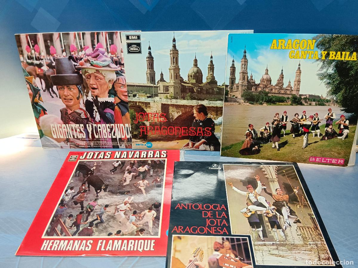 Discos de vinilo: 5 discos , vinilos, Jotas Aragonesas y Navarras-Gigantes y cabezudos