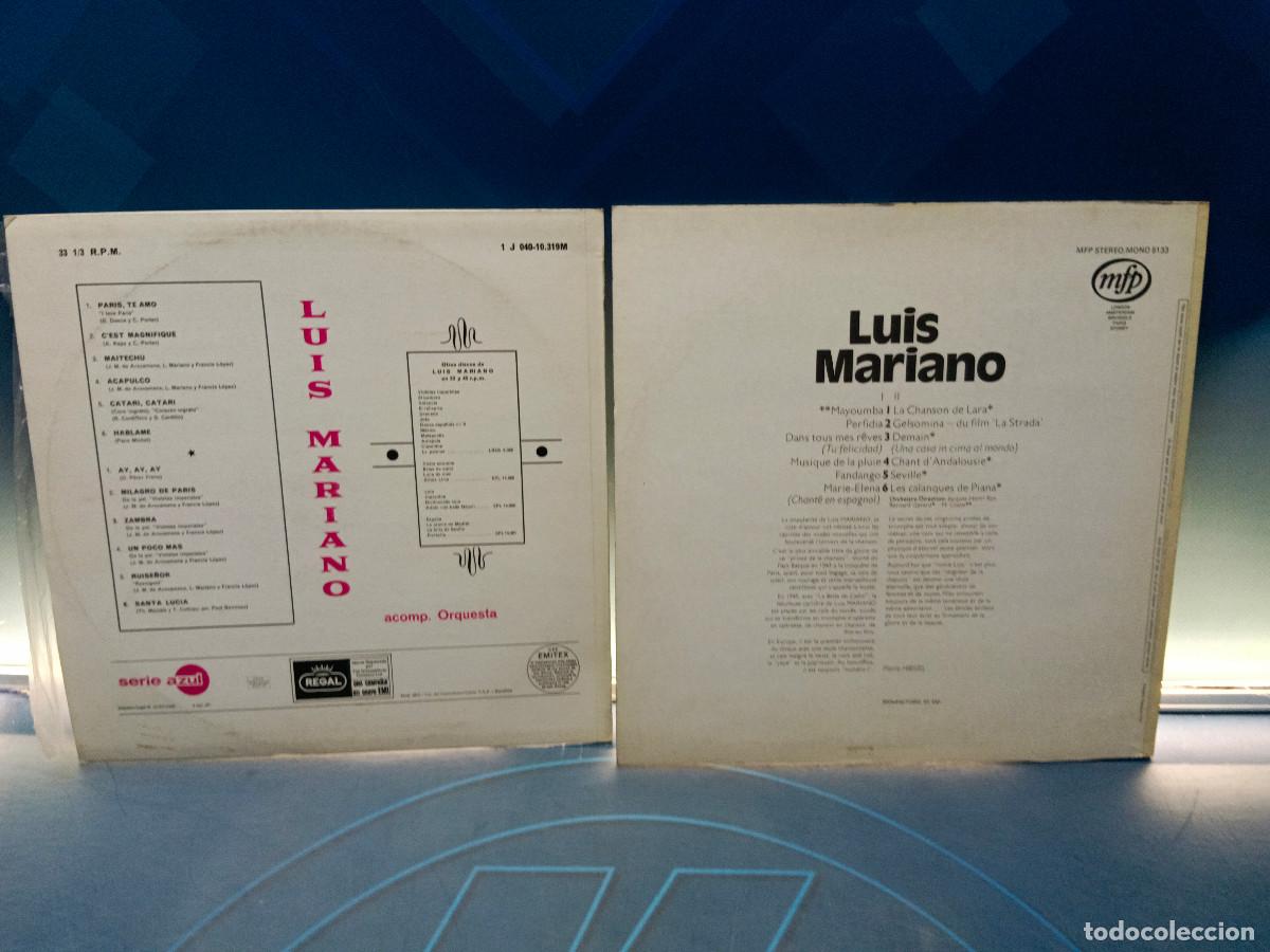 Discos de vinilo: Dos discos LPs LUIS MARIANO - Foto 10