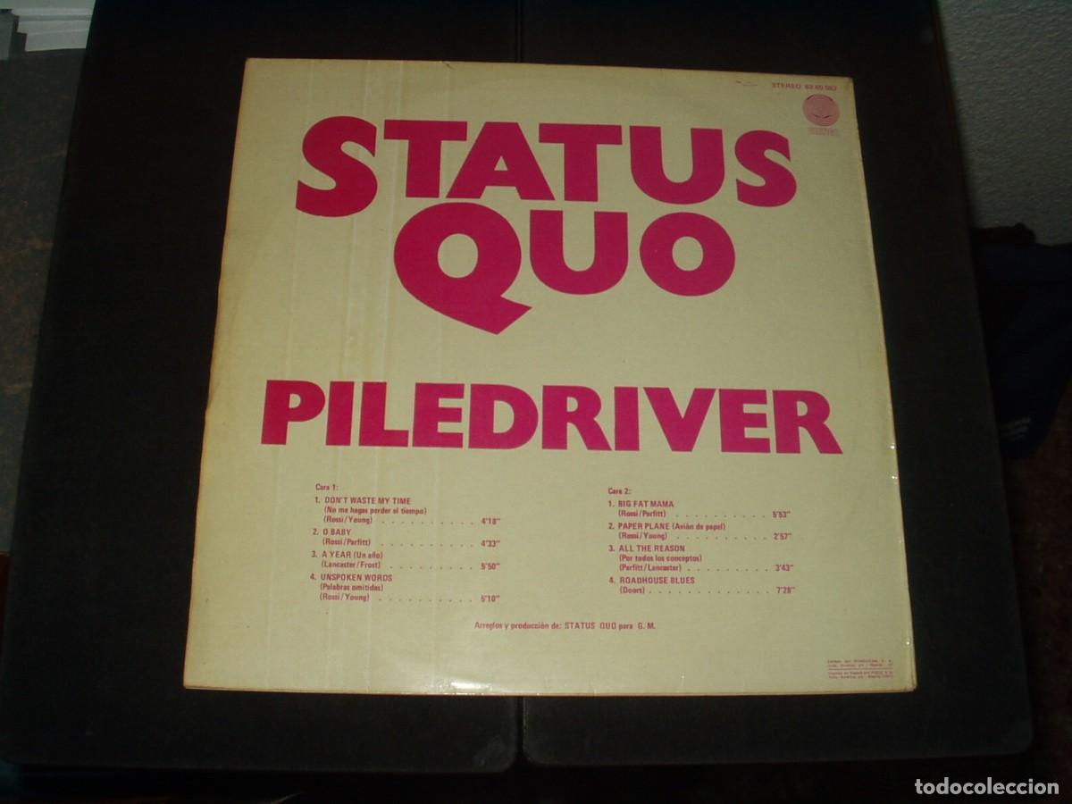 Discos de vinilo: STATUS QUO LP PILEDRIVER HEAVY METAL - Foto 2
