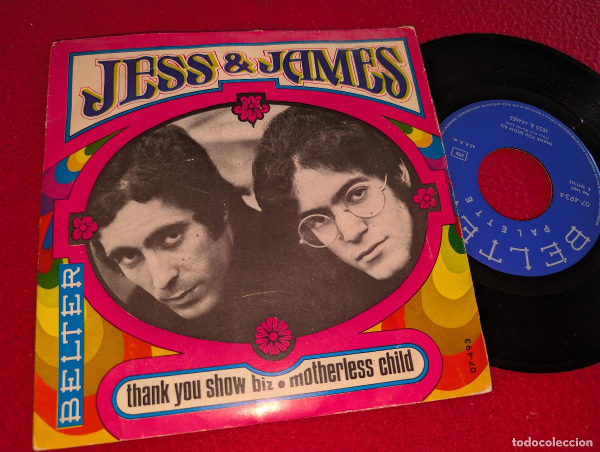 Discos de vinilo: JESS & JAMES Thank you show biz/Motherless child 7'' SINGLE 1968 Belter ESPA&Ntilde;A SPAIN