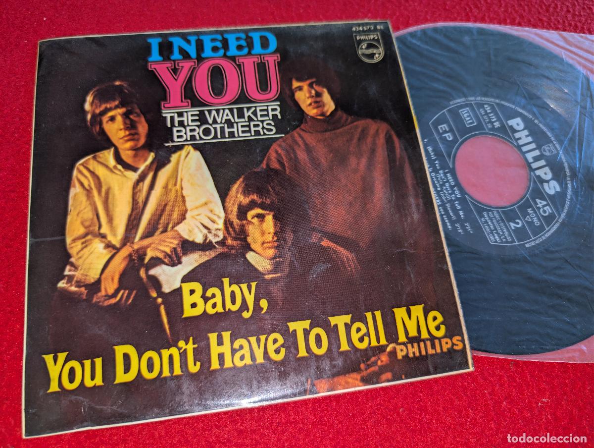 Discos de vinilo: THE WALKER BROTHERS I need you/Looking for me +2 EP 7'' 1966 Philips ESPA&Ntilde;A SPAIN
