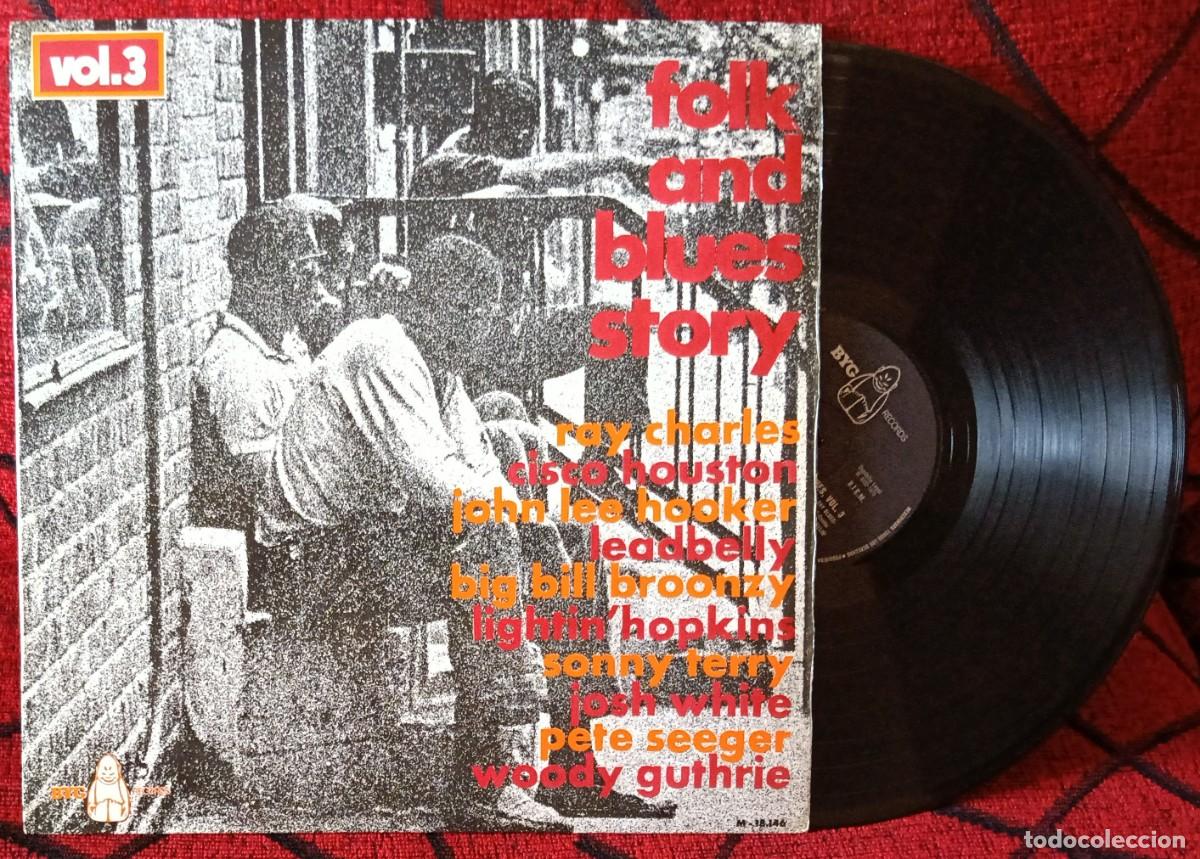 Discos de vinilo: HISTORIA DEL FOLK Y BLUES VOL. 3 1971 VINILO LP JOSH WHITE Lightnin' Hopkins BIG BILL BROONZY