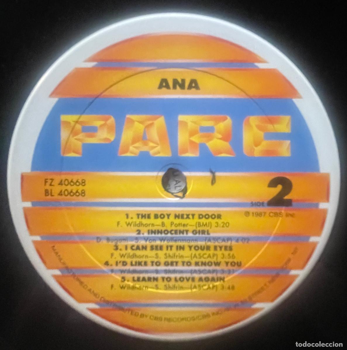 Discos de vinilo: ANA / ANA / LP PARC 1987 / USA - Foto 6