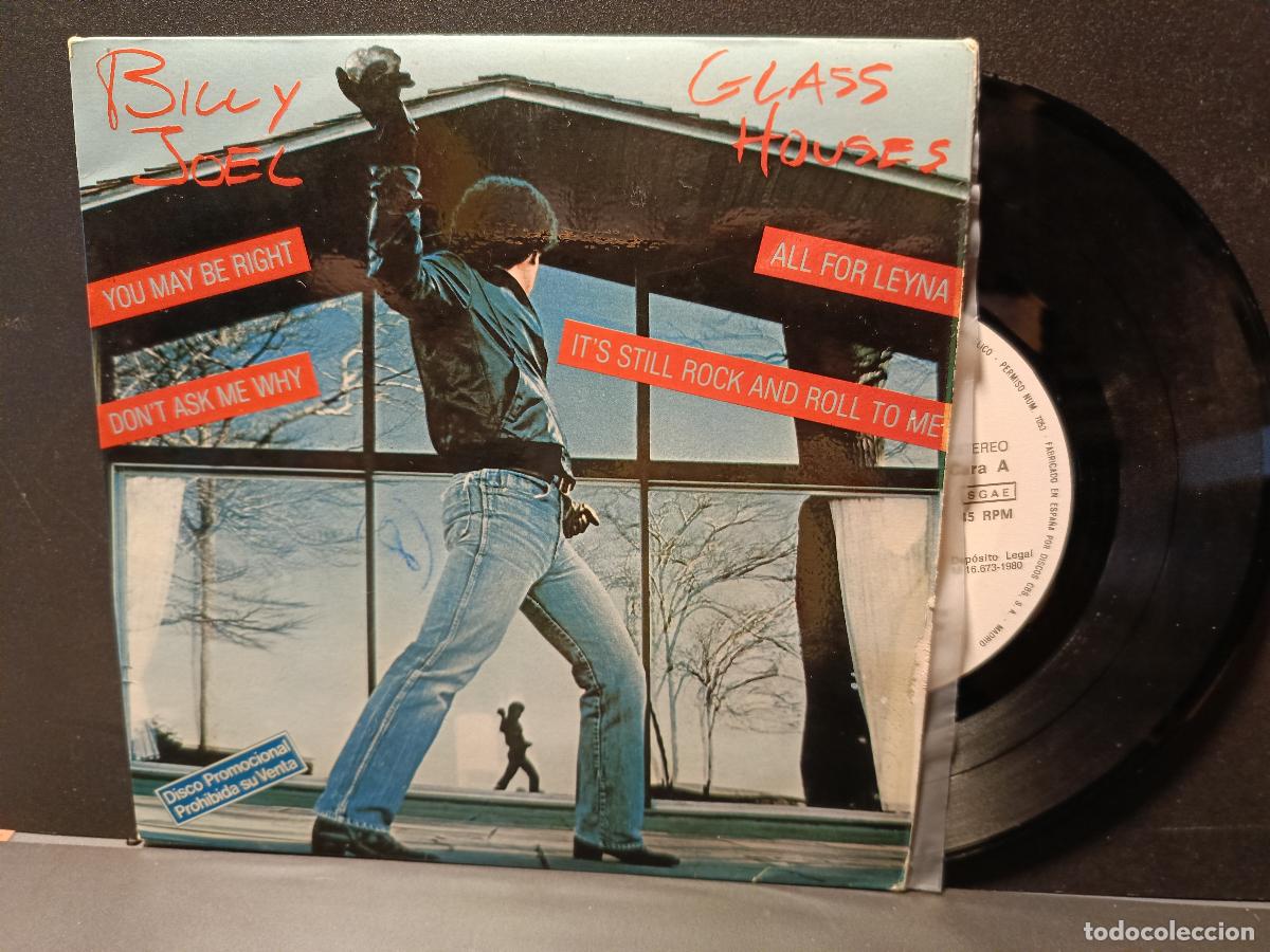 Discos de vinilo: BILLY JOEL GLASS HOUSES SINGLE ESPA&Ntilde;A 1980 PDELUXE