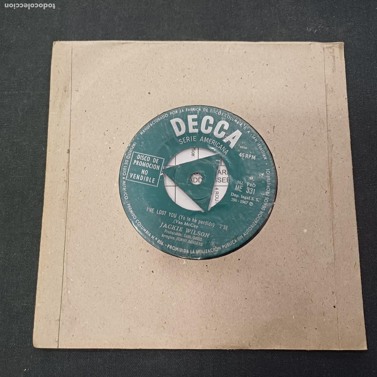Discos de vinilo: JACKYE WILSON/THOSE HEARTACHES/SINGLE PROMOCIONAL NO VENDIBLE.