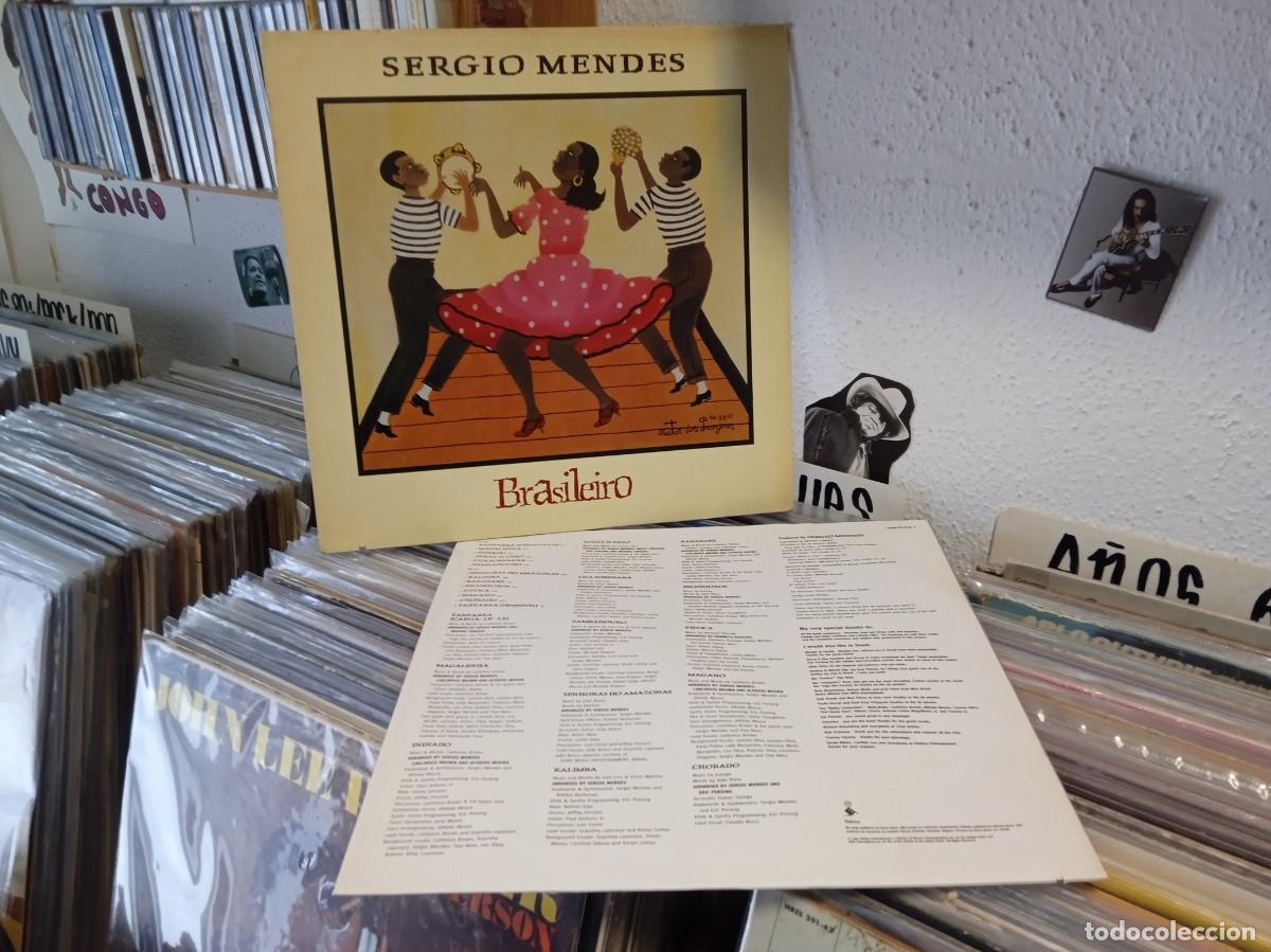 Discos de vinilo: Sergio Mendes &ndash; Brasileiro. Lp edici&oacute;n alemana 1992. Con inner. Sello Elektra