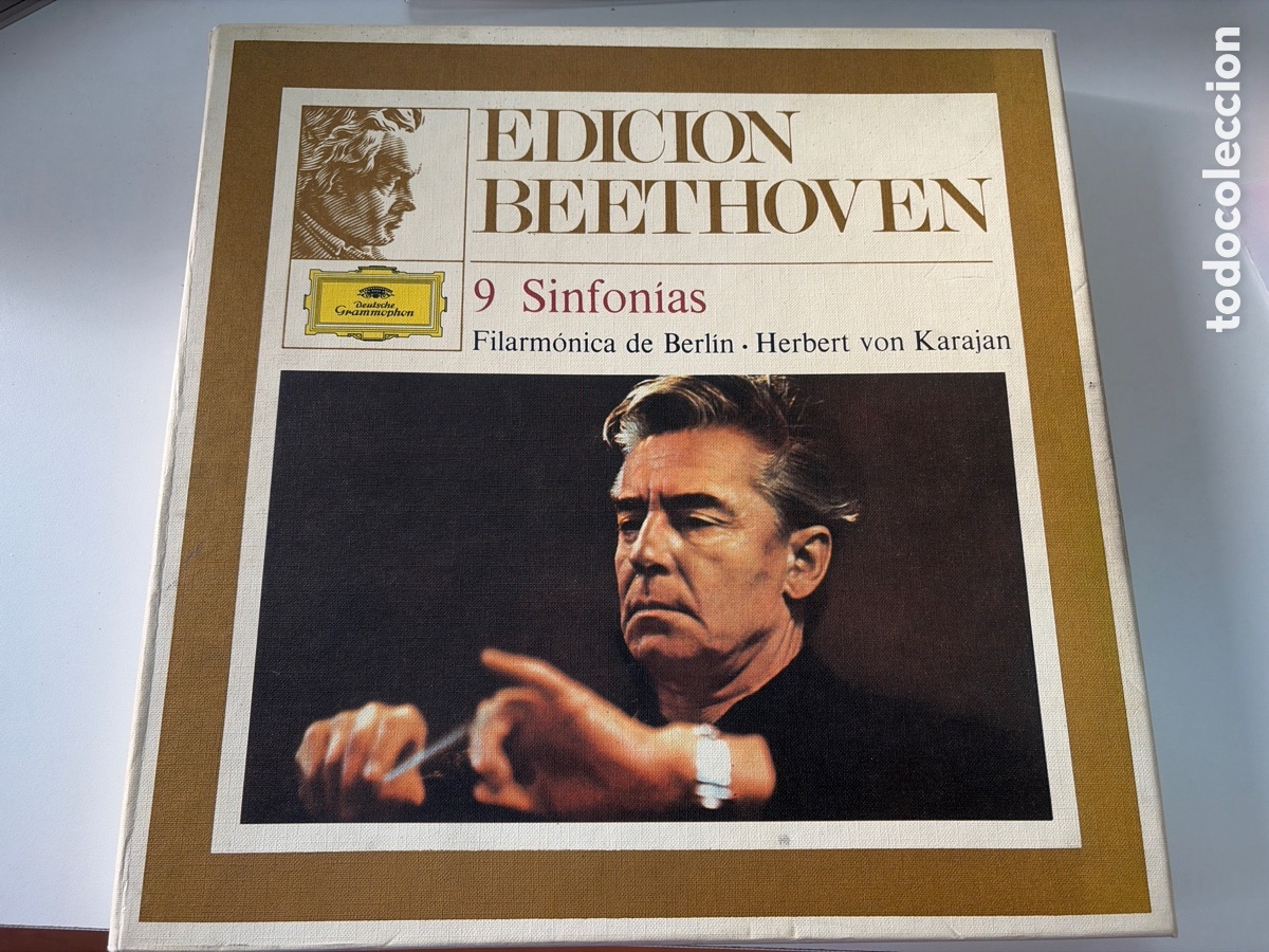 Discos de vinilo: BEETHOVEN 9 SINFON&Iacute;AS &ndash; HERBERT VON KARAJAN &ndash; DEUTSCHE GRAMMOPHON &ndash; EDICI&Oacute;N ESPA&Ntilde;OLA