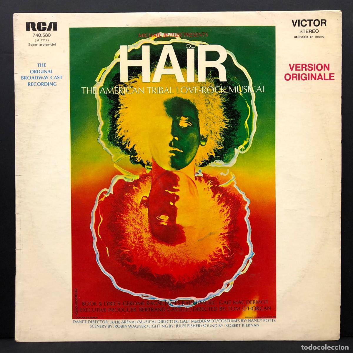 Discos de vinilo: HAIR - THE AMERICA TRIBAL LOVER-ROCK MUSICAL - 740.580 - LP - VINILO / 1762