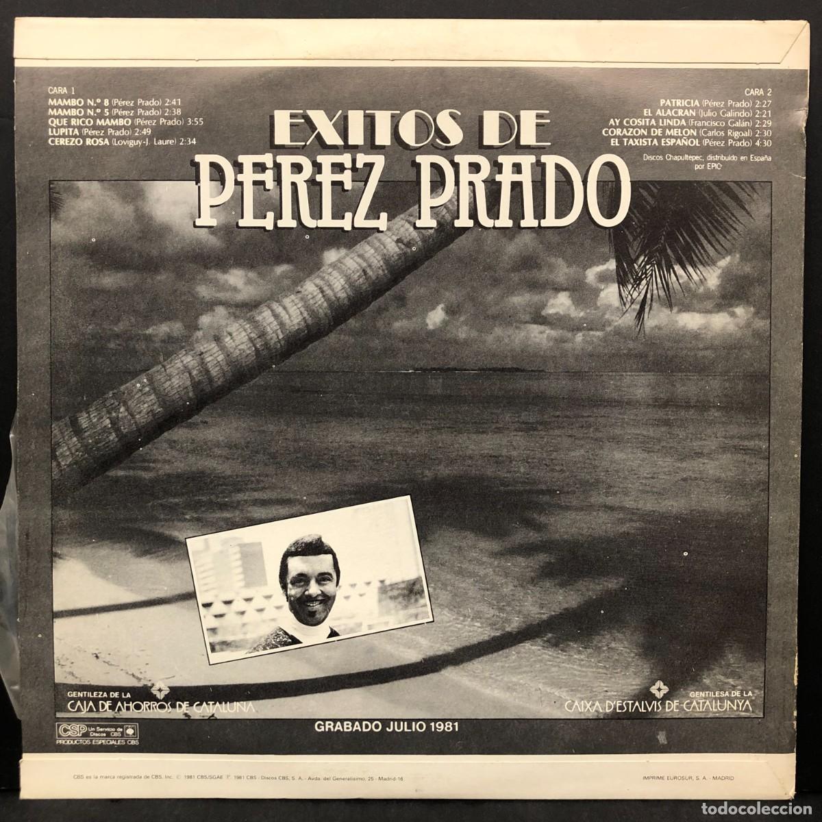 Discos de vinilo: EXITOS DE PEREZ PRADO - JULIO 1981 - LP - VINILO / 1789 - Foto 2