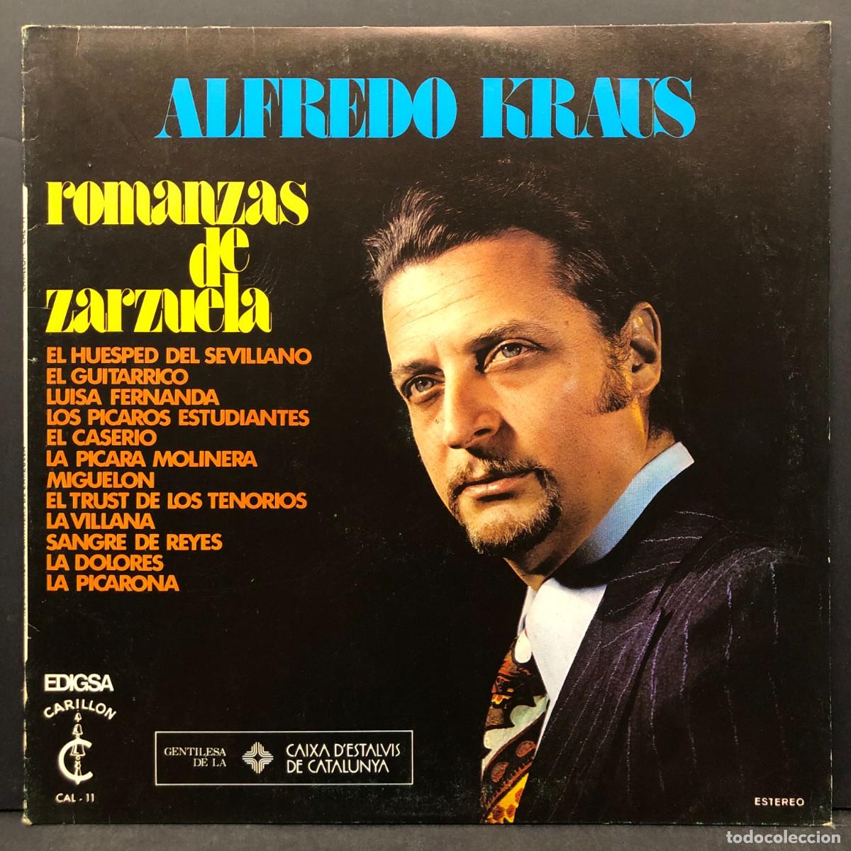 Discos de vinilo: ALFREDO KRAUS - ROMANZAS DE ZARZUELA - EDIGSA - CAL-11 - LP - VINILO / 1791