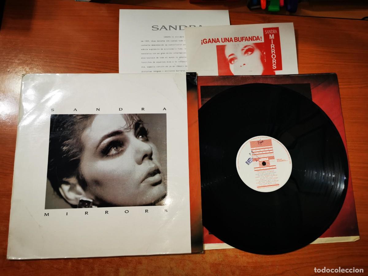 Discos de vinilo: SANDRA Mirrors LP VINILO DEL A&Ntilde;O 1985 CON HOJA PROMO + HOJA CONCURSO CONTIENE 9 TEMAS