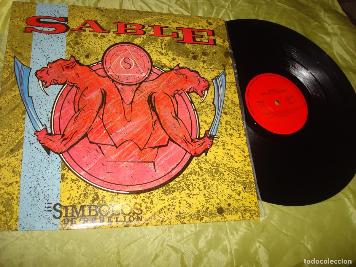 Discos de vinilo: SABLE. SIMBOLOS DE REBELION. MAXI-SINGLE. SONODISC, 1987. CON INSERT. IMPECABLE (#) - Foto 2