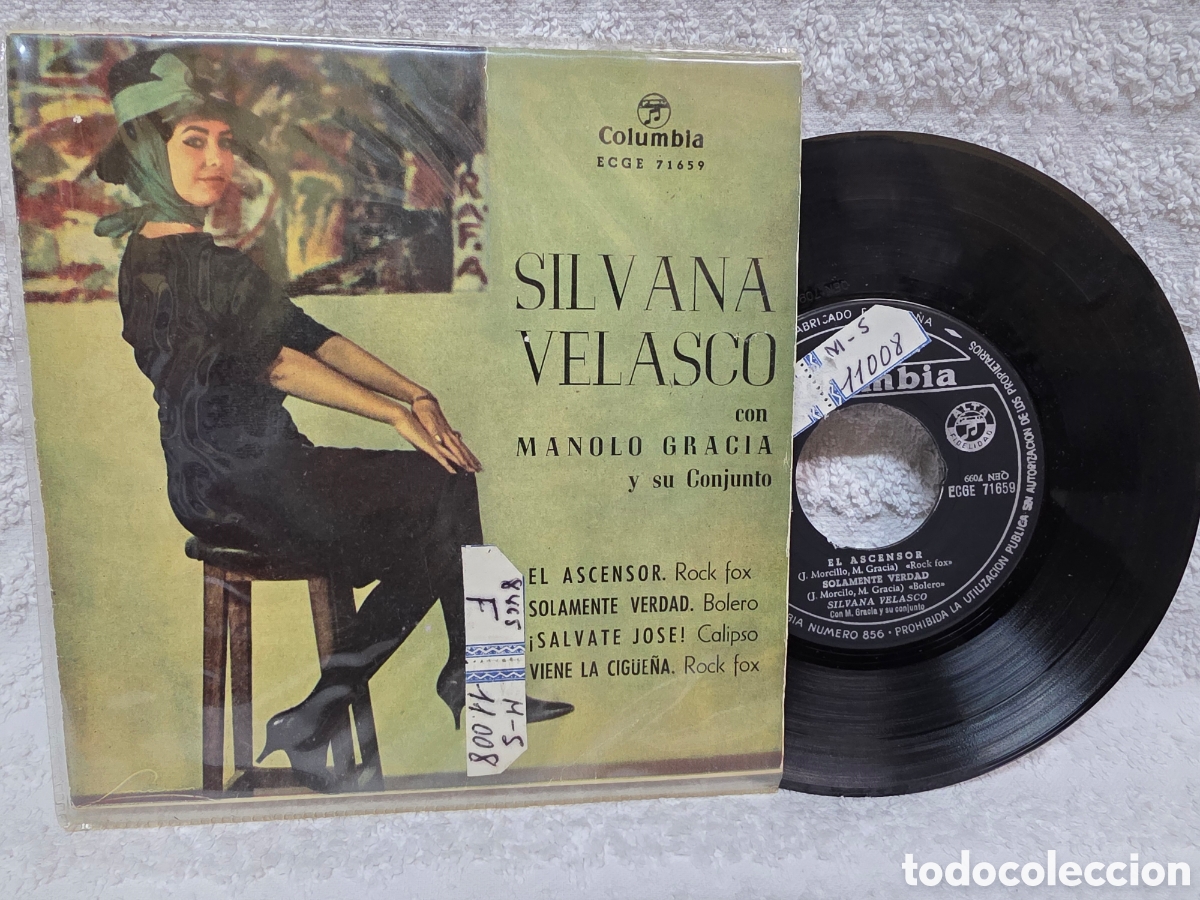 Discos de vinilo: Silvana Velasco&nbsp;Con&nbsp;Manolo Gracia y Su Conjunto&nbsp;&ndash;&nbsp;El Ascensor EP 1962