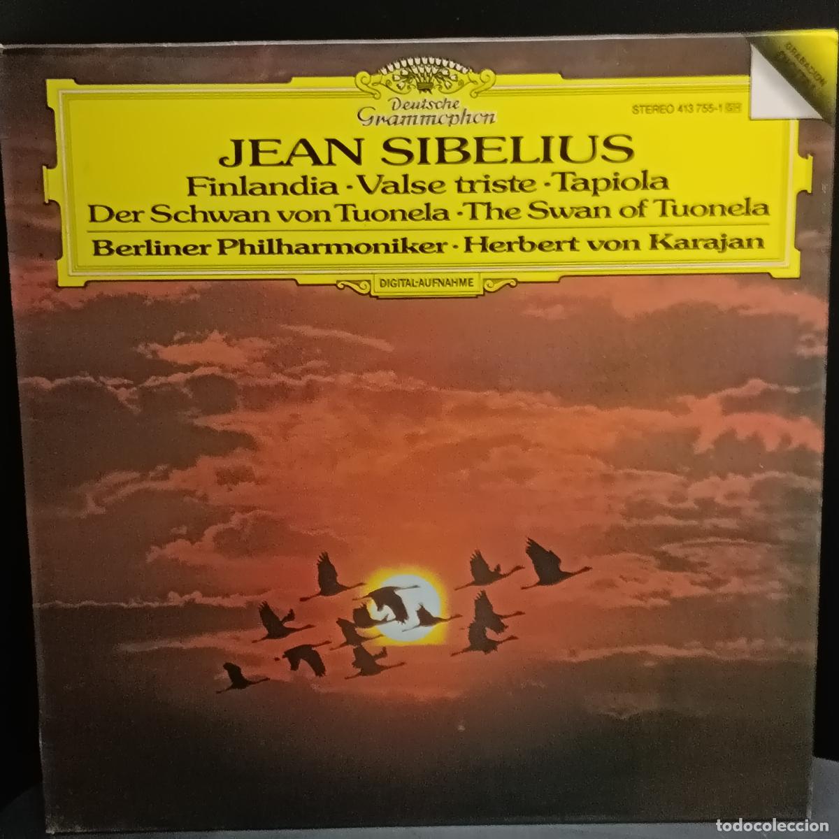 Discos de vinilo: LP Jean Sibelius - Berliner Philharmoniker, Herbert von Karajan &ndash; Finlandia &middot; Valse Triste &middot; Der Sc