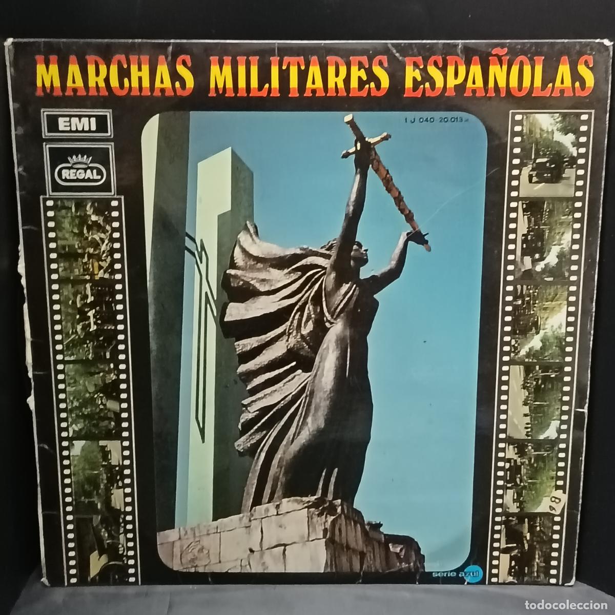 Discos de vinilo: LP MARCHAS MILITARES ESPA&Ntilde;OLAS. Banda de la policia armada y de tr&aacute;fico de Barcelona.