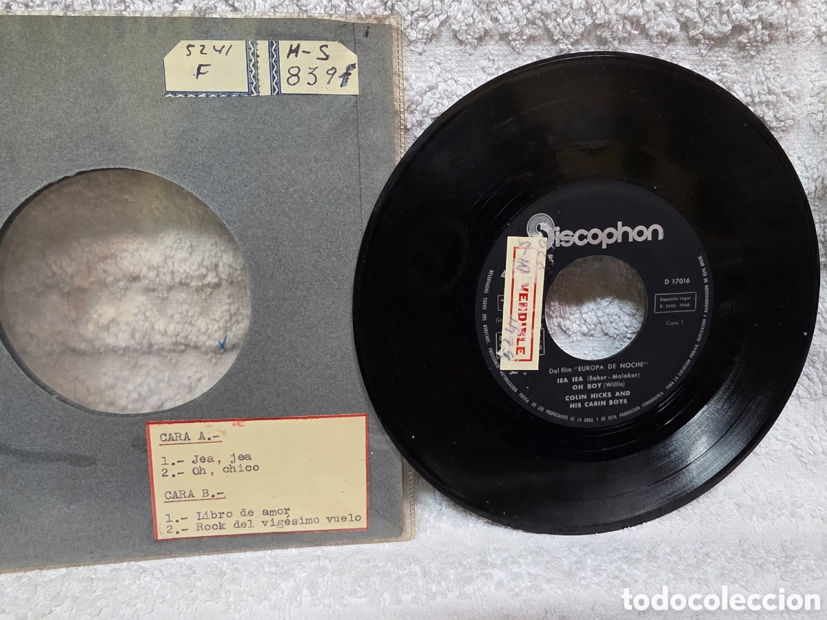 Discos de vinilo: Colin Hicks Y Sus Cabin Boys*&nbsp;&ndash;&nbsp;20 Flight Rock / Iea Iea / Oh, Boy / Book Of Love