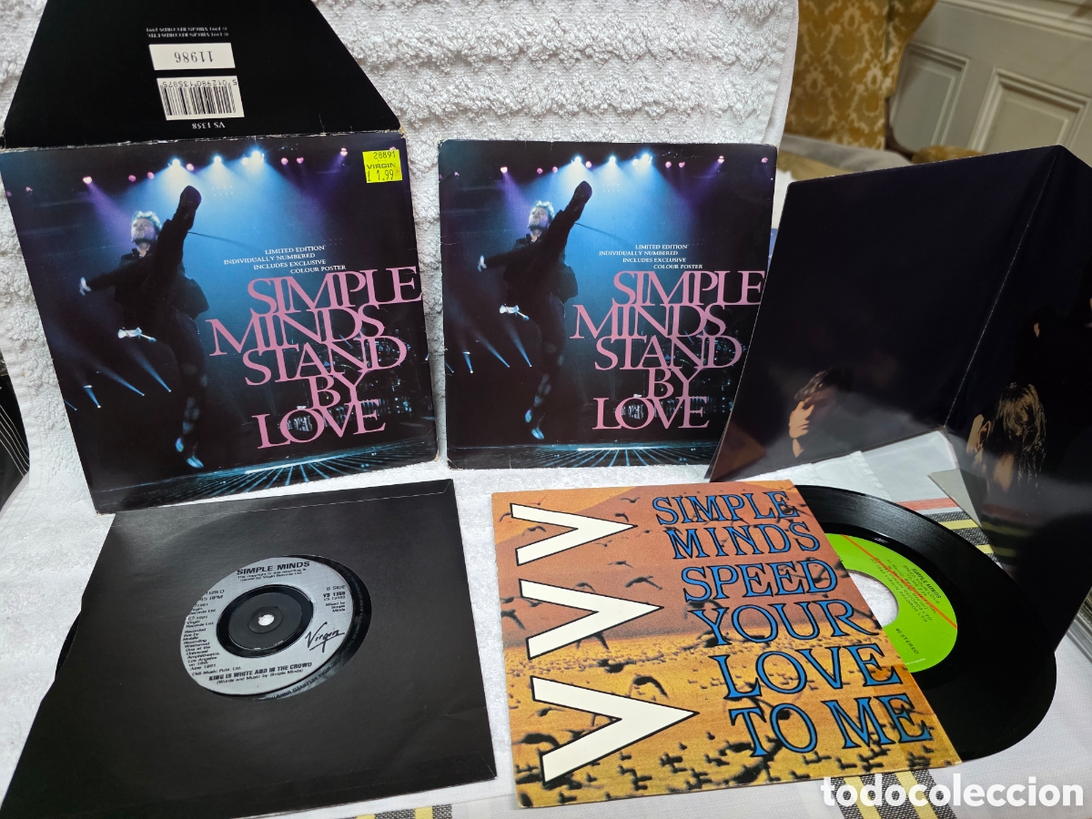 Discos de vinilo: SIMPLE MINDS 2 UK NUMERADOS COLECIONABLES + 1 espa&ntilde;ol + Poster