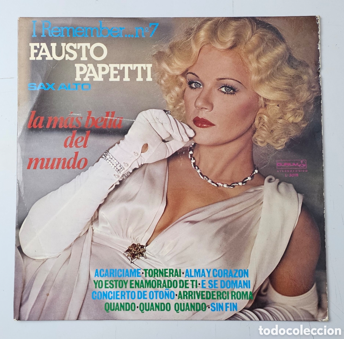Discos de vinilo: LP FAUSTO PAPETTI - I remember... N&ordm; 7 sax alto (Espa&ntilde;a - Durium - 1978) Sexy Cheesecake