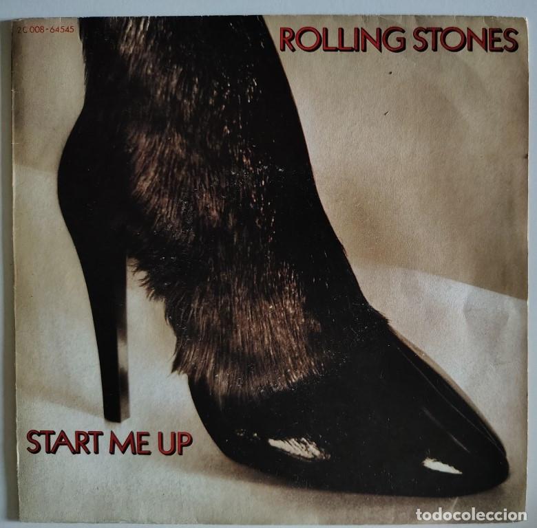 Discos de vinilo: Rolling Stones. Start me up/ No use in crying. Pathe Marconi, France 1981 single