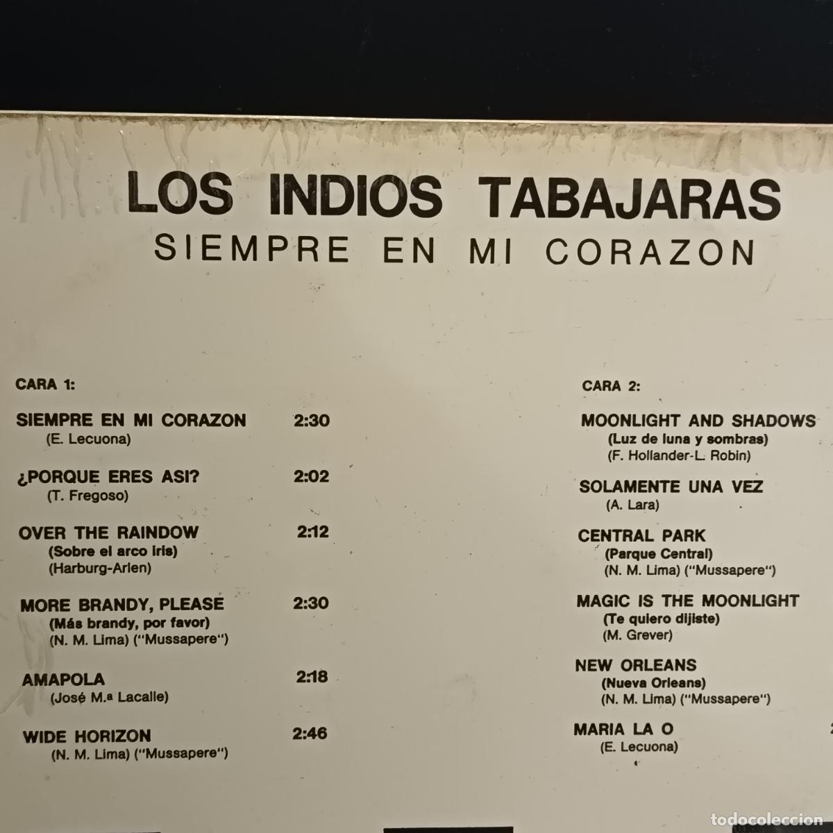 Discos de vinilo: LOS INDIOS TABAJARAS. Siempre en mi coraz&oacute;n. LP - Foto 2
