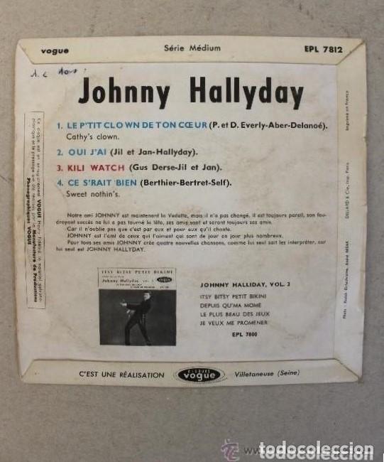 Discos de vinilo: DISCO JOHNNY HALLYDAY - KILI WATCH - Foto 2