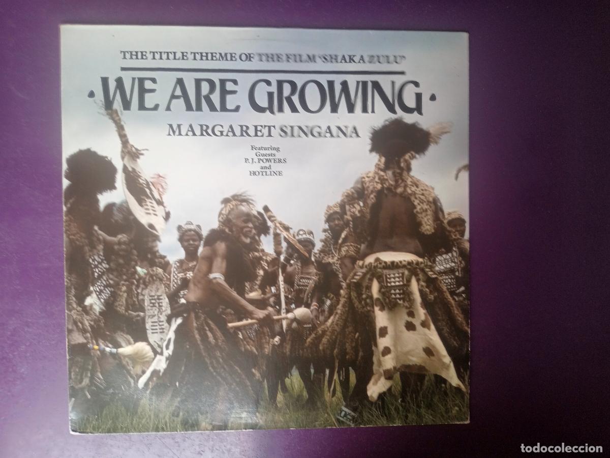 Discos de vinilo: Margaret Singana &ndash; We Are Growing - Shaka Zulu - LP FILMTRAX 1987 - MUSICAL BSO CINE