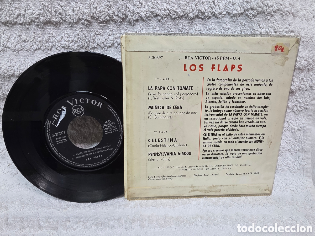Discos de vinilo: Los Flaps&nbsp;&ndash;&nbsp;La Papa Con Tomate 1965 - Foto 2