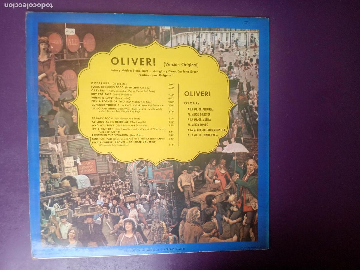 Discos de vinilo: Lionel Bart &ndash; Oliver - LP RCA 1969 - CINE BSO - - Foto 2