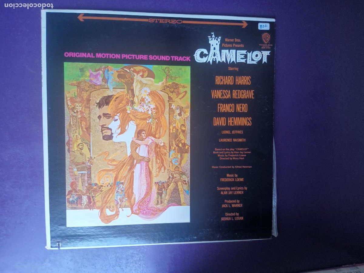 Discos de vinilo: Lerner & Loewe / Vanessa Redgrave, Richard Harris &ndash; Camelot - LP WARNER 197? - CINE BSO -