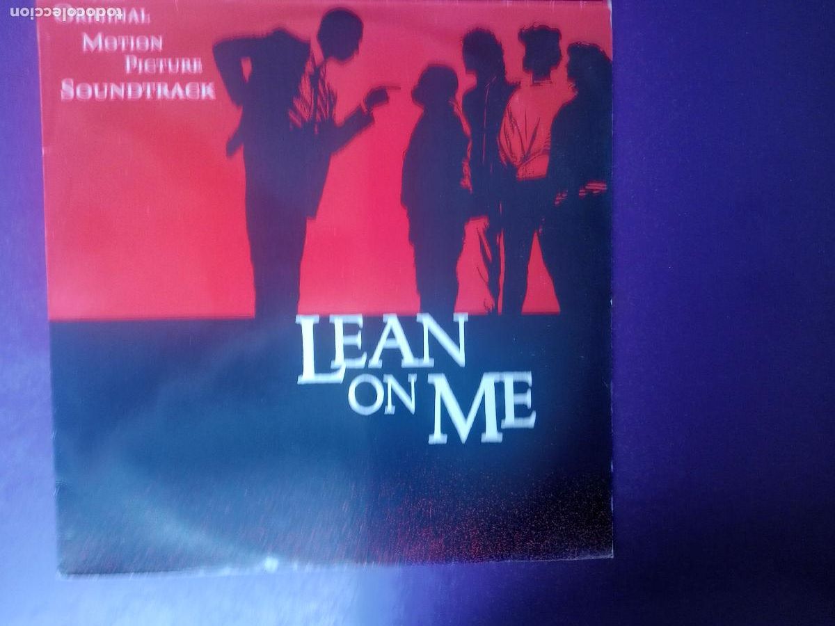 Discos de vinilo: Lean On Me - ESCUELA DE REBELDES - LP WARNER 1989 - CINE BSO - GUNS N ROSES, THELMA HOUSTON, ETC
