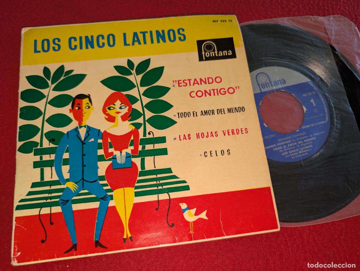 Discos de vinilo: LOS CINCO LATINOS Estando contigo/Todo el amor del mundo +2 EP 7'' 1961 Fontana