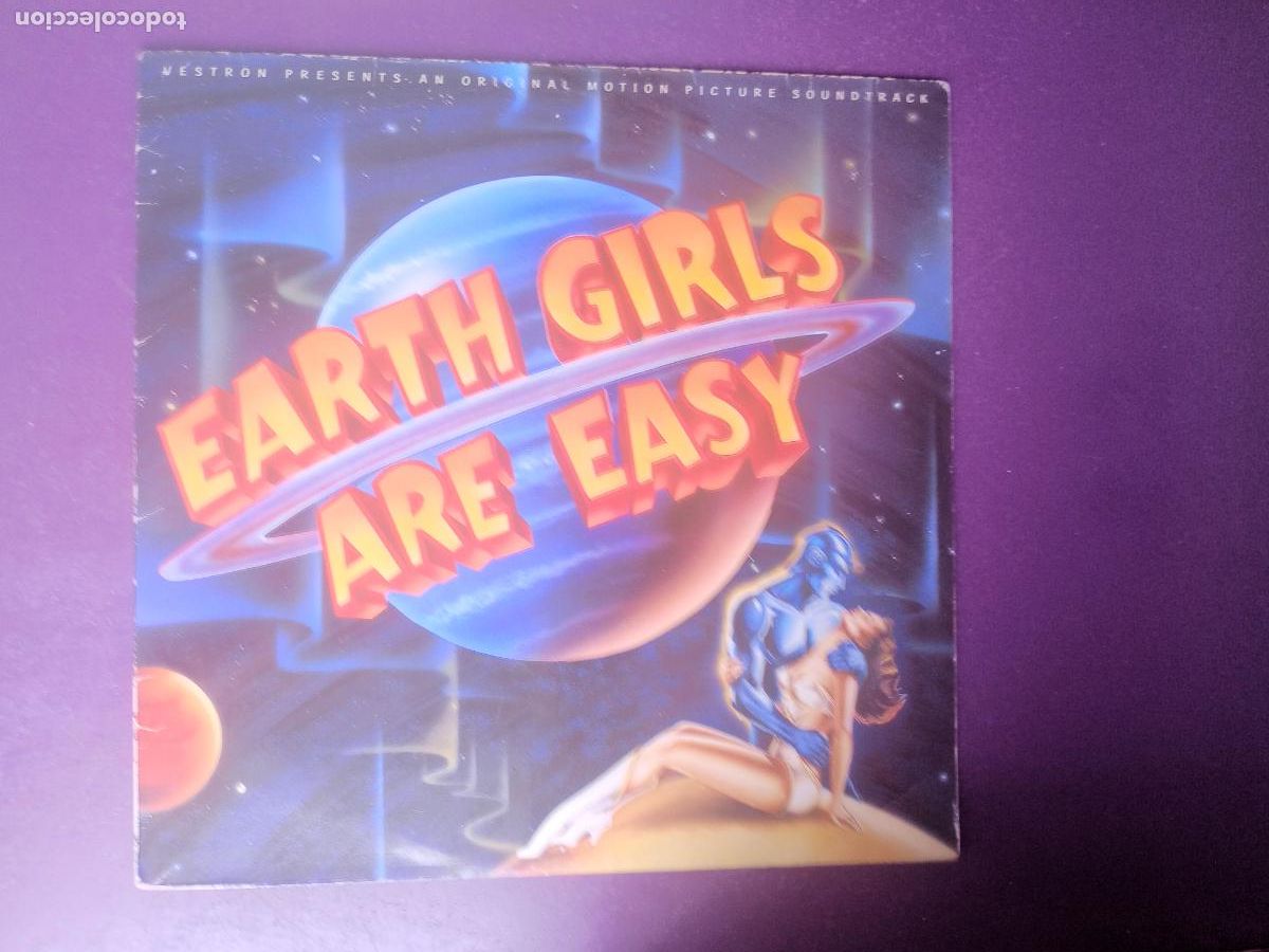 Discos de vinilo: Earth Girls Are Easy - LP SIRE 1989 - CINE BSO - DEPECHE MODE, B-52'S, JESUS MARY CHAIN, ETC