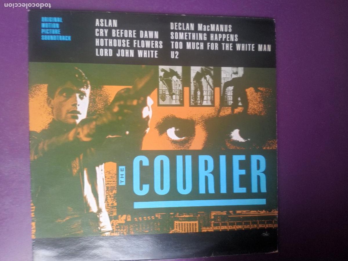 Discos de vinilo: The Courier - LP VIRGIN 1988 - CINE BSO - ELVIS COSTELLO, U2, HOTHOUSE FLOWERS, ETC