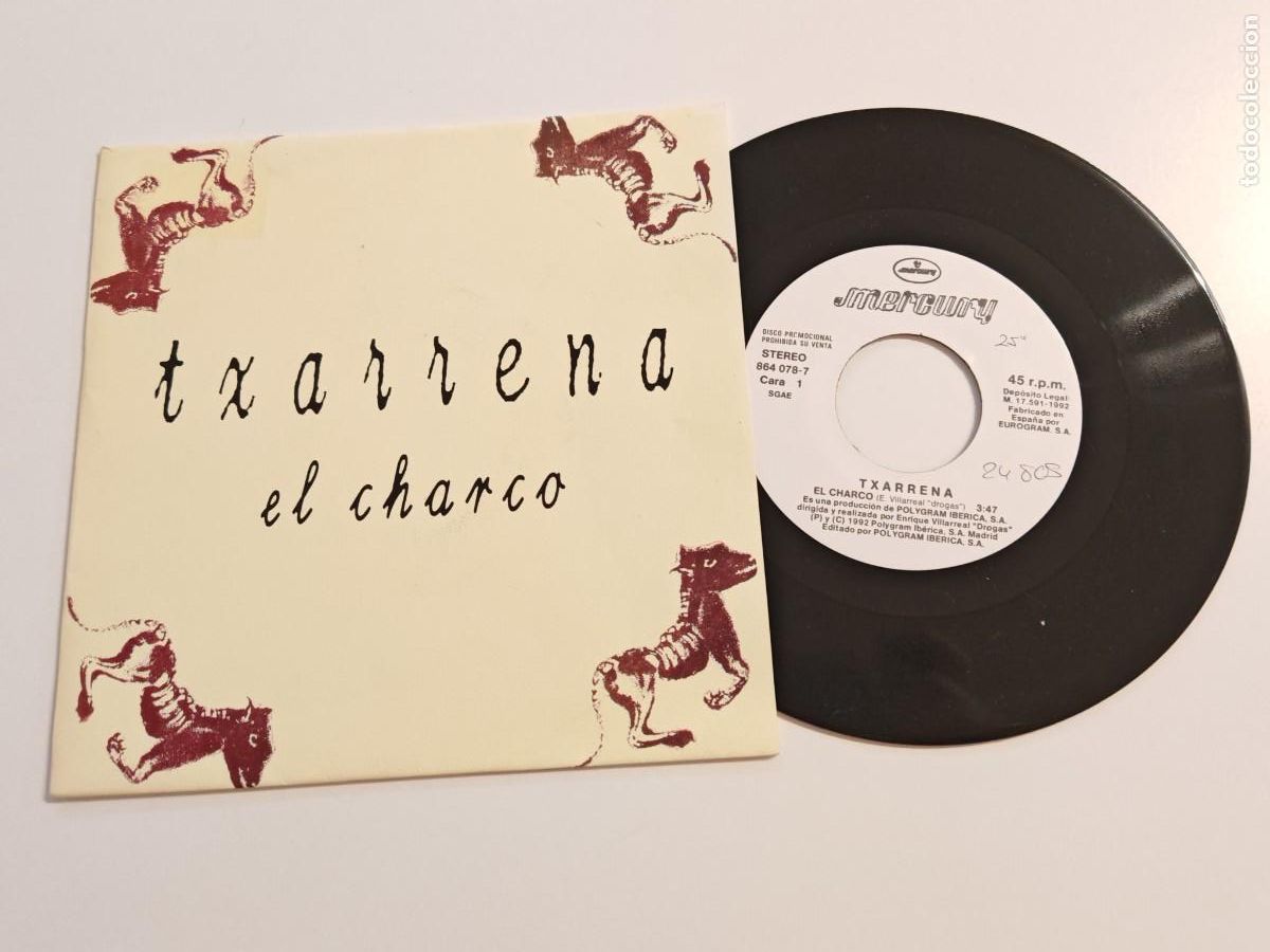 Discos de vinilo: TXARRENA El charco SINGLE DE VINILO PROMOCIONAL A&Ntilde;O 1992 EL DROGAS BARRICADA MISMO TEMA