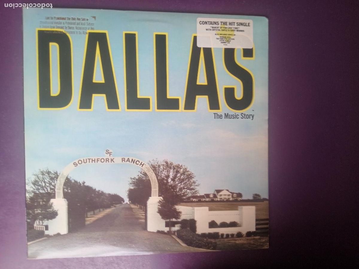 Discos de vinilo: Dallas (The Music Story) - LP WARNER 1985 - CINE BSO - COUNTRY FOLK - ARTIE RIPP, KAREN BROOKS, ETC
